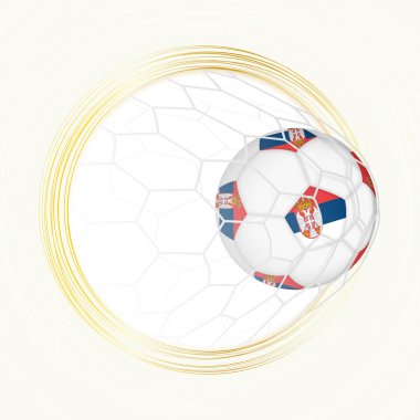 Sırbistan 'ın golünü atan futbol topunun Sırbistan bayrağıyla simgesi.