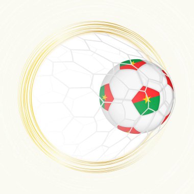 Futbol amblemi, Burkina Faso 'nun bayraklı futbol topu, Burkina Faso' nun golünü atıyor..