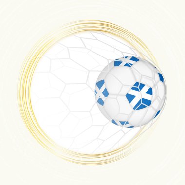 İskoçya 'nın gol attığı İskoçya bayrağıyla futbol topu amblemi..