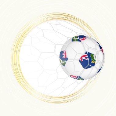 İngiliz Virjin Adaları 'nın bayraklı futbol topuyla futbol amblemi, İngiltere Virjin Adaları adına gol..