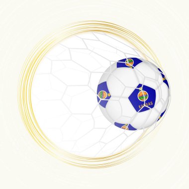 Futbol amblemi, Kansas 'ın bayraklı futbol topu Kansas' ın golünü atıyor..