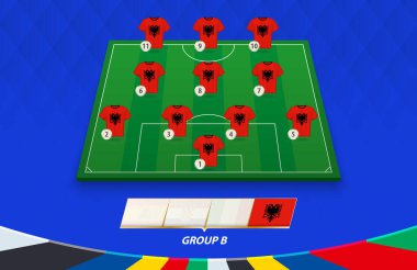 Arnavutluk ile futbol sahası Avrupa yarışması için takım oluşturdu.