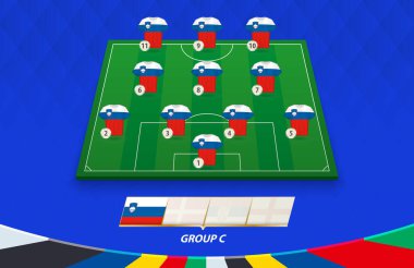 Slovenya 'nın Avrupa müsabakası için takım oluşturduğu futbol sahası.