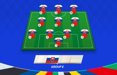 Slovakya takımının Avrupa yarışması için yer aldığı futbol sahası.