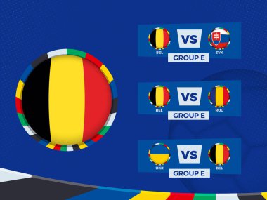 Belçika Futbol Takımı Grup Sahnesinde Maç Zamanlaması.