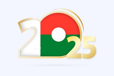 Madagaskar Bayrağı desenli 2025 yılı.