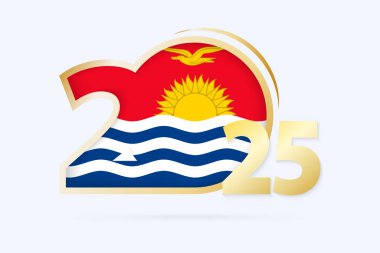 Yıl 2025 Kiribati Bayrağı desenli.