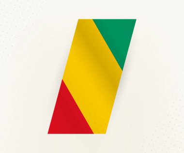 Bej arka planda noktalı Gine 'nin modern dikey bayrağı.