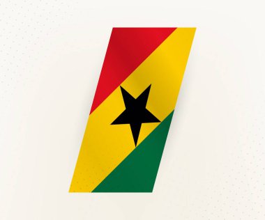 Bej arka planda noktalı Gana 'nın modern dikey bayrağı.