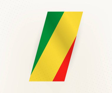 Bej arkaplan ve noktalı Kongo 'nun modern dikey bayrağı.