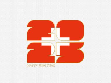 İsviçre bayrağı taşıyan soyut numaralar 2025.