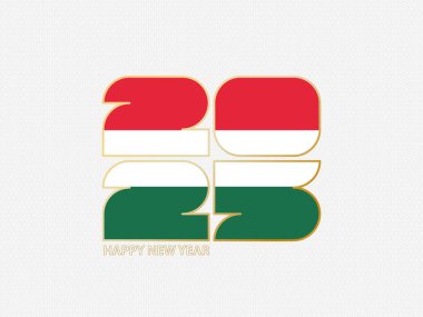 Macaristan bayrağı taşıyan soyut numaralar 2025.