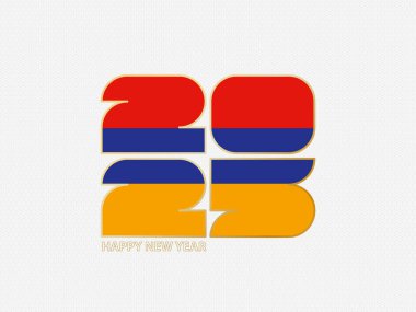 Ermenistan bayrağı taşıyan soyut numaralar 2025.