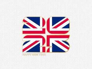Birleşik Krallık bayrağı taşıyan soyut numaralar 2025.