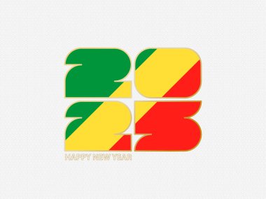 Kongo bayrağı taşıyan soyut numaralar 2025.