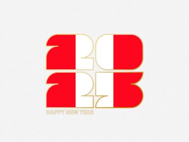 Peru bayrağı taşıyan soyut numaralar 2025.