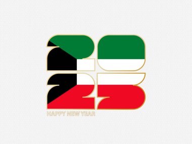 Kuveyt bayrağı taşıyan soyut numaralar 2025.