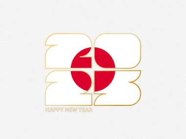 Japon bayrağı taşıyan soyut numaralar 2025.