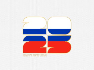 Rusya bayrağı taşıyan soyut numaralar 2025.