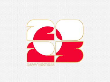 Grönland bayrağı taşıyan soyut numaralar 2025.