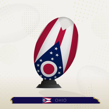 Ohio Rugby Balosu Modern Tasarımla Rugby Tekmeleme Tees.