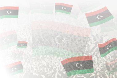 Libya Bayraklarıyla Kutlama Arkaplanı