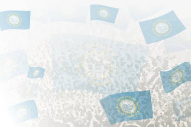 Güney Dakota Bayraklarıyla Kutlama Kalabalığı