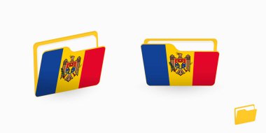 İki tip dizin simgesine Moldova bayrağı.