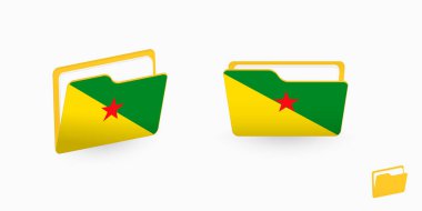 İki tip dizin simgesinde Fransız Guyanası bayrağı.