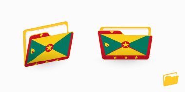 İki tip dizin simgesinde Grenada bayrağı.