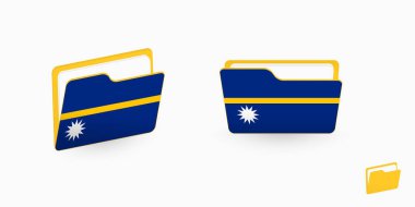 İki tip dizin simgesinde Nauru bayrağı.