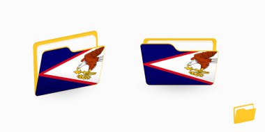 İki tip dizin simgesinde Amerikan Samoa bayrağı.