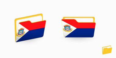 İki tip dizin simgesinde Sint Maarten bayrağı.