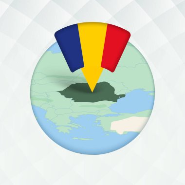 Romanya Haritası Bayrak İşaretleyicisiyle Vurgulandı.