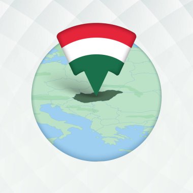 Macaristan Haritası Bayrak İşaretleyicisiyle Vurgulandı.