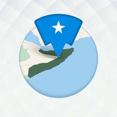 Somali Haritası Bayrak İşaretleyici ile Vurgulandı.