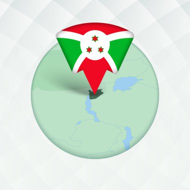 Burundi Haritası İşaretleyici ile Vurgulandı.