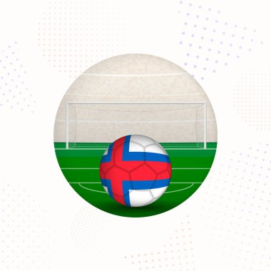 Faroe Adaları Spor Tanıtımları için Bayrak Futbolu İmajı, Faroe Adaları Futbol Topu Başlamaya Hazır.