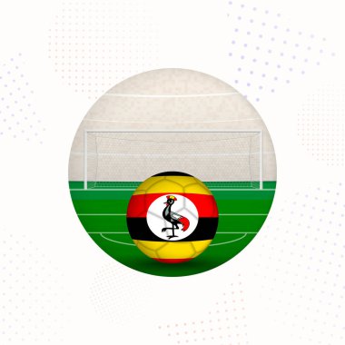 Spor Tanıtımları için Uganda Bayrağı Resmi, Uganda Futbol Maçı Başlamaya Hazır.