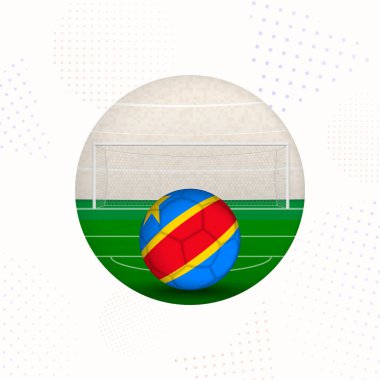 DR Kongo Spor Tanıtımları Bayrağı Resmi, DR Kongo Futbol Maçı Başlamaya Hazır.