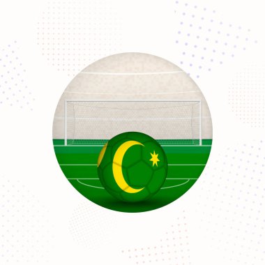 Cocos Adaları Spor Tanıtımları için Bayrak Futbolu Görüntüsü, Cocos Adaları Futbol Topu Başlamaya Hazır.