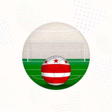 Kolombiya Bölgesi Spor Tanıtımları için Bayrak Resmi, Kolombiya Bölgesi Futbol Topu Başlamaya Hazır.