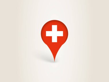 İsviçre Ulusal Bayrağıyla Simge Simgesi.