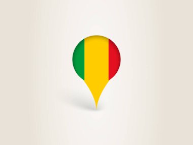 Mali Ulusal Bayrağıyla Simge Simgesi.