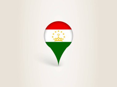 Tacikistan Ulusal Bayrağıyla Simge Simgesi.