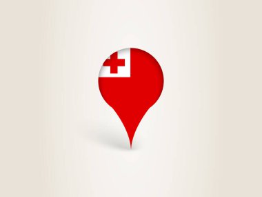 Tonga Ulusal Bayrağıyla Simge Simgesi.