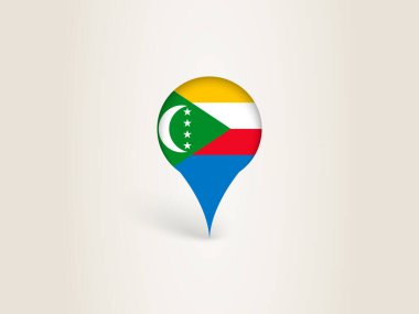 Comoros Ulusal Bayrağıyla Simge Simgesi.