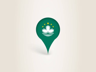 Macau Ulusal Bayrağıyla Simge Simgesi.