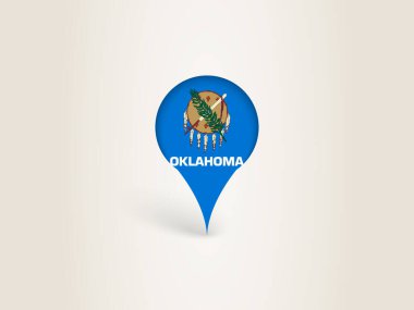 Oklahoma Ulusal Bayrağıyla Simge Simgesi.