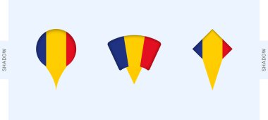 Romanya Harita İşaretleyicileri Ayarlandı. Romanya, seyahat, coğrafya ve uluslararası temsil projeleri için mükemmel.